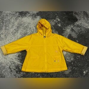 Y2K Carter's yellow light weight jacket with floral and butterfly embroidery 4T